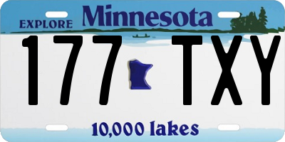 MN license plate 177TXY