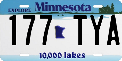 MN license plate 177TYA