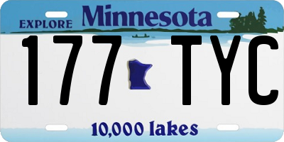 MN license plate 177TYC