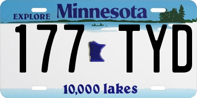 MN license plate 177TYD