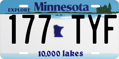 MN license plate 177TYF