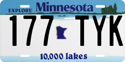 MN license plate 177TYK
