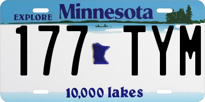 MN license plate 177TYM