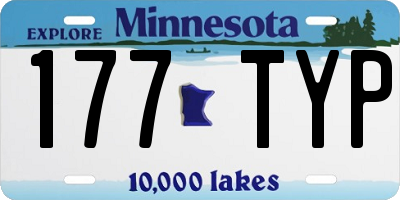 MN license plate 177TYP