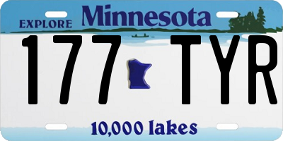 MN license plate 177TYR
