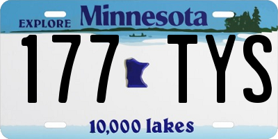 MN license plate 177TYS