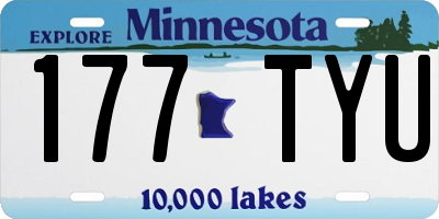 MN license plate 177TYU