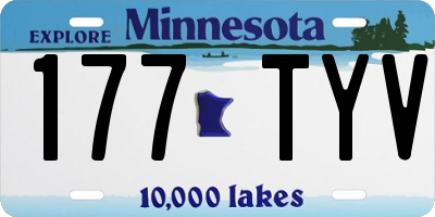 MN license plate 177TYV