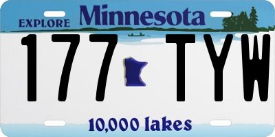 MN license plate 177TYW