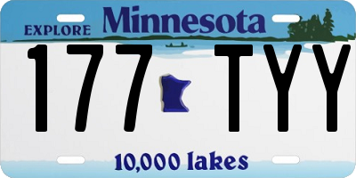 MN license plate 177TYY