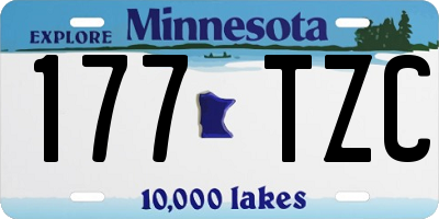 MN license plate 177TZC