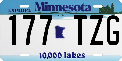 MN license plate 177TZG