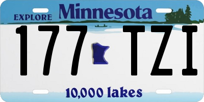 MN license plate 177TZI