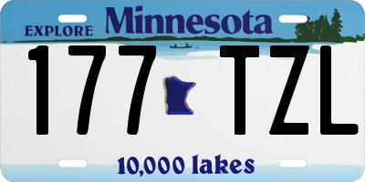 MN license plate 177TZL