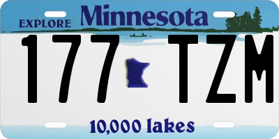 MN license plate 177TZM