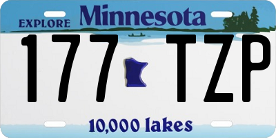 MN license plate 177TZP