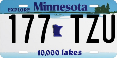 MN license plate 177TZU