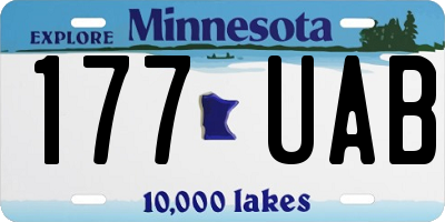 MN license plate 177UAB