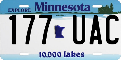 MN license plate 177UAC