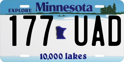 MN license plate 177UAD