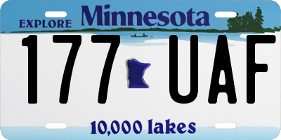 MN license plate 177UAF