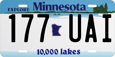 MN license plate 177UAI