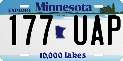 MN license plate 177UAP