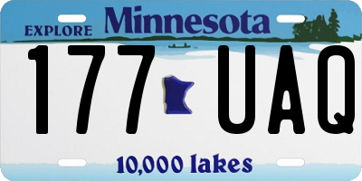 MN license plate 177UAQ