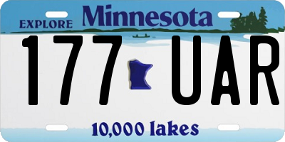 MN license plate 177UAR