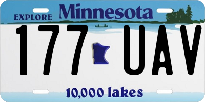 MN license plate 177UAV
