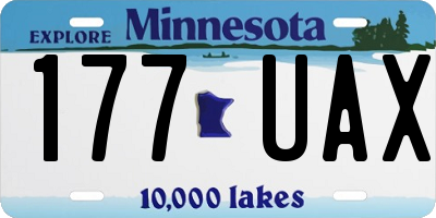 MN license plate 177UAX