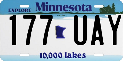 MN license plate 177UAY
