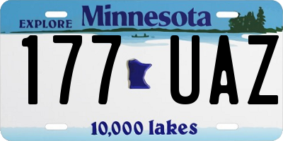 MN license plate 177UAZ