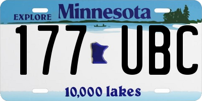 MN license plate 177UBC