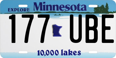 MN license plate 177UBE