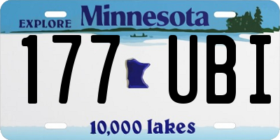 MN license plate 177UBI
