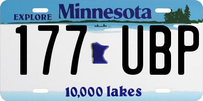 MN license plate 177UBP