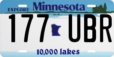 MN license plate 177UBR