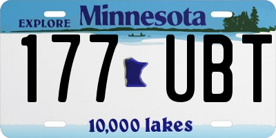MN license plate 177UBT