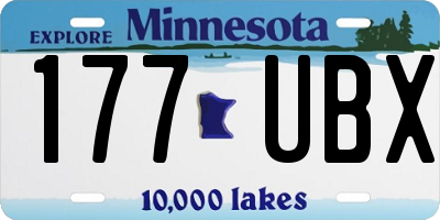 MN license plate 177UBX