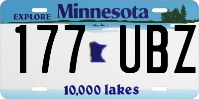 MN license plate 177UBZ