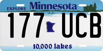 MN license plate 177UCB