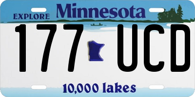 MN license plate 177UCD