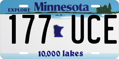MN license plate 177UCE