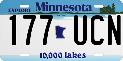 MN license plate 177UCN