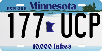 MN license plate 177UCP