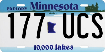 MN license plate 177UCS