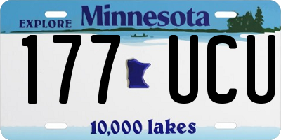 MN license plate 177UCU