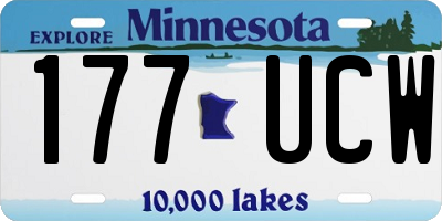MN license plate 177UCW