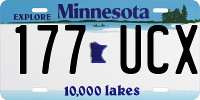 MN license plate 177UCX